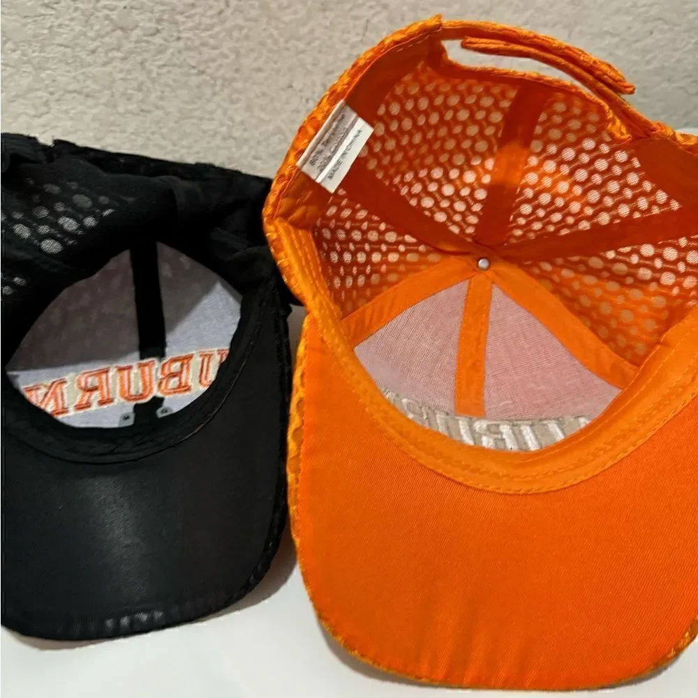 2 Auburn Alabama's University Adjustable  Acrylic Ball Cap terylene cotton